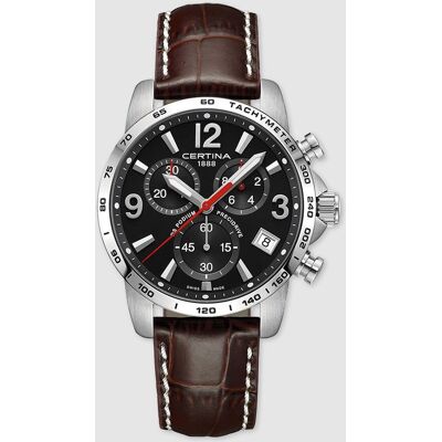 Certina Reloj de hombre DS Podium de piel marrón. Negro Certina Reloj de hombre DS Podium de piel marrón. Negro