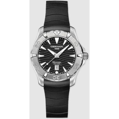 Certina Reloj de mujer Aqua C0322511705100 de caucho negro. Negro Certina Reloj de mujer Aqua C0322511705100 de caucho negro. Negro