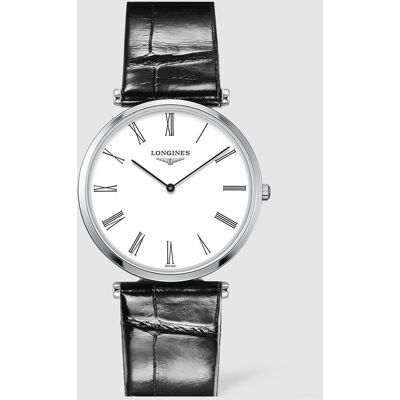 Longines Reloj de hombre La Grande Classique L4.755.4.11.2 de piel de caimán negro. Blanco Longines Reloj de hombre La Grande Classique L4.755.4.11.2 de piel de caimán negro. Blanco