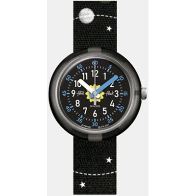 Flik Flak Reloj de niño Space Trip FPNP097 de plástico reciclado negro. Negro Flik Flak Reloj de niño Space Trip FPNP097 de plástico reciclado negro. Negro