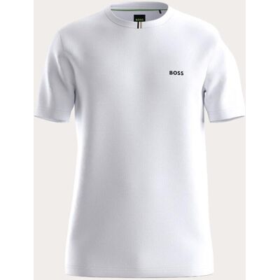 Boss Camiseta manga corta de tenis de hombre tejido técnico . (003) Blanco Boss Camiseta manga corta de tenis de hombre tejido técnico . (003) Blanco