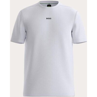 Boss Camiseta manga corta de tenis de hombre tejido técnico . (003) Blanco Boss Camiseta manga corta de tenis de hombre tejido técnico . (003) Blanco