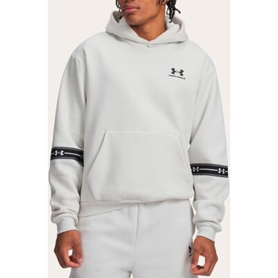 Under Armour Sudadera de hombre UA Icon Flc Taped Hoodie . (L) Blanco Hueso Under Armour Sudadera de hombre UA Icon Flc Taped Hoodie . (L) Blanco Hueso
