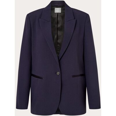Forte Forte Chaqueta tipo blazer con ribetes. (XS) Azul marino Forte Forte Chaqueta tipo blazer con ribetes. (XS) Azul marino