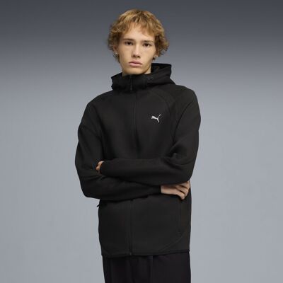 Puma Sudadera EVOSTRIPE FZ Hoodie DK de Hombre . Negro Puma Sudadera EVOSTRIPE FZ Hoodie DK de Hombre . Negro