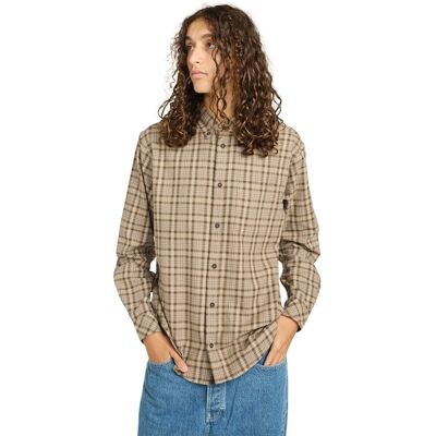 Element Camisa de hombre Button Down Regular Flannel . (S) Blanco Element Camisa de hombre Button Down Regular Flannel . (S) Blanco