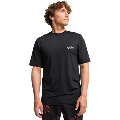 Billabong Camiseta surf con manga corta UPF 50 para hombre Arch Wave . (M) Negro Billabong Camiseta surf con manga corta UPF 50 para hombre Arch Wave . (M) Negro