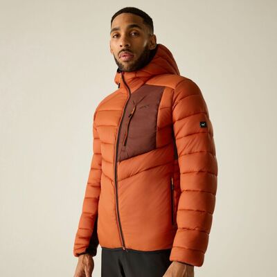 Regatta Chaqueta de hombre Hooded Leedre Hybrid . (M) Naranja fuerte Regatta Chaqueta de hombre Hooded Leedre Hybrid . (M) Naranja fuerte