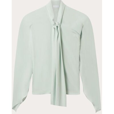 Stella Mccartney Camisa de seda con nudo al cuello. (44) Verde Agua Stella Mccartney Camisa de seda con nudo al cuello. (44) Verde Agua