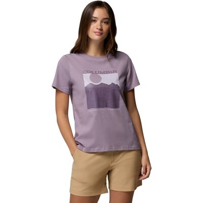 Columbia Camiseta manga corta de mujer Rolling Bend™ Graphic SS . (M) Lila Columbia Camiseta manga corta de mujer Rolling Bend™ Graphic SS . (M) Lila