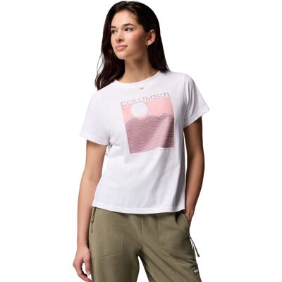Columbia Camiseta manga corta de mujer Rolling Bend™ Graphic SS . (XS) Blanco Columbia Camiseta manga corta de mujer Rolling Bend™ Graphic SS . (XS) Blanco