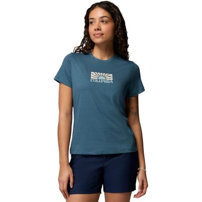 Columbia Camiseta manga corta de mujer Ruby Springs™ Graphic Fitted SS . Azul Turquesa Columbia Camiseta manga corta de mujer Ruby Springs™ Graphic Fitted SS . Azul Turquesa