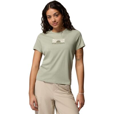 Columbia Camiseta manga corta de mujer Ruby Springs™ Graphic Fitted SS . (XS) Verde grisáceo Columbia Camiseta manga corta de mujer Ruby Springs™ Graphic Fitted SS . (XS) Verde grisáceo