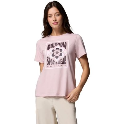 Columbia Camiseta de manga corta mujer Rolling Bend™ Seasonal . Rojo Columbia Camiseta de manga corta mujer Rolling Bend™ Seasonal . Rojo