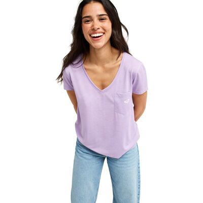 Roxy Camisetas de mujer Laguna Green V Neck . (S) Morado Roxy Camisetas de mujer Laguna Green V Neck . (S) Morado