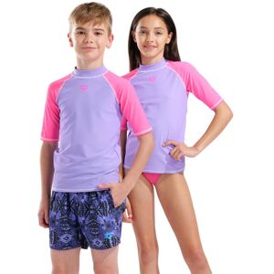 Arena Camiseta de baño de manga corta de niños UV Protection Rash Graphic . (14 Años) Lila Arena Camiseta de baño de manga corta de niños UV Protection Rash Graphic . (14 Años) Lila
