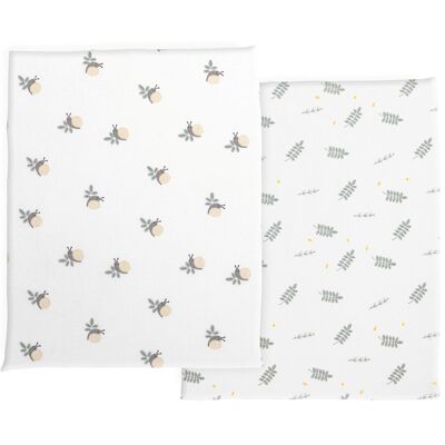 Chicco Conjunto sábanas Next2Me Colección Algodón (50X83 cm). (83 X 50 X 0.1 Cm) Blanco niño Chicco Conjunto sábanas Next2Me Colección Algodón (50X83 cm). (83 X 50 X 0.1 Cm) Blanco niño