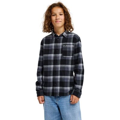 Quiksilver Camisa de niños Motherfly Plaid . (14 años) Negro Quiksilver Camisa de niños Motherfly Plaid . (14 años) Negro