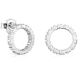 Tous Pendientes medianos circulares con osos de plata. Plateado Tous Pendientes medianos circulares con osos de plata. Plateado