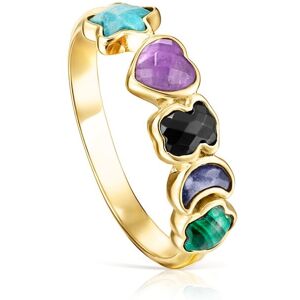 Tous Anillo Glory bañado en oro de 18 kt sobre plata con gemas multicolor. (13) Multicolor Tous Anillo Glory bañado en oro de 18 kt sobre plata con gemas multicolor. (13) Multicolor