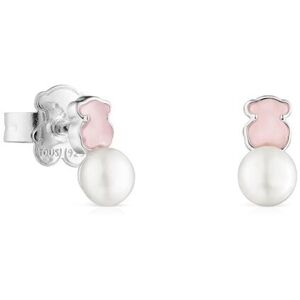 Tous Pendientes Tuyo Mini Color de plata con cuarcita rosa y perla. Multicolor Tous Pendientes Tuyo Mini Color de plata con cuarcita rosa y perla. Multicolor