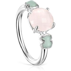 Tous Anillo Mini Color de plata con cuarzo rosa y amazonita. (8) Multicolor Tous Anillo Mini Color de plata con cuarzo rosa y amazonita. (8) Multicolor