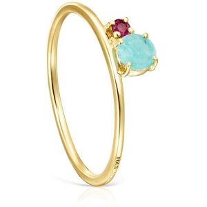 Tous Anillo Mini Ivette de oro amarillo con gemas. (14) Multicolor Tous Anillo Mini Ivette de oro amarillo con gemas. (14) Multicolor