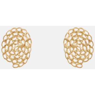 GAS Bijoux Pendientes studs Onde Gourmette dorados. Oro GAS Bijoux Pendientes studs Onde Gourmette dorados. Oro