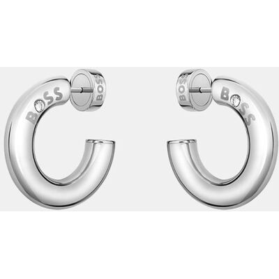 Boss Pendientes de aro Alve de acero. Plata Boss Pendientes de aro Alve de acero. Plata