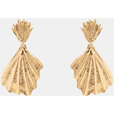GAS Bijoux Pendientes Shell dorados. Oro GAS Bijoux Pendientes Shell dorados. Oro