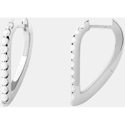 PDPAOLA Pendientes Essentials con circonita. Blanco PDPAOLA Pendientes Essentials con circonita. Blanco