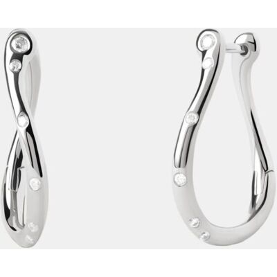 PDPAOLA Pendientes Essentials con circonita. Blanco PDPAOLA Pendientes Essentials con circonita. Blanco