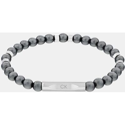 Calvin Pulsera de hombre Mixed Beads de acero y hematita. Gris oscuro Calvin Pulsera de hombre Mixed Beads de acero y hematita. Gris oscuro