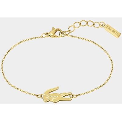 Lacoste Pulsera Crocodile de acero dorado. Oro Lacoste Pulsera Crocodile de acero dorado. Oro