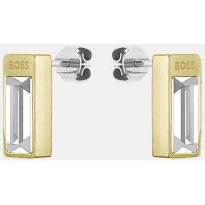 Boss Pendientes Clia de acero dorado y cristal. Oro Boss Pendientes Clia de acero dorado y cristal. Oro