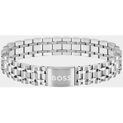 Boss Pulsera de hombre Owan de acero. (19 cm) Plata Boss Pulsera de hombre Owan de acero. (19 cm) Plata