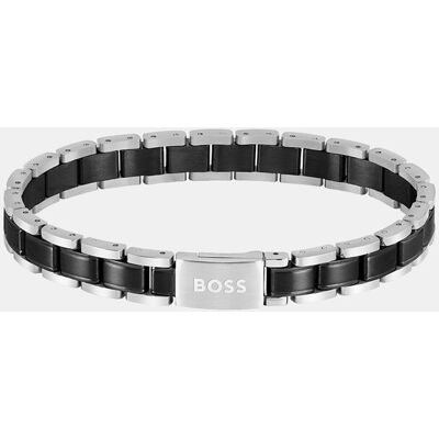 Boss Pulsera de hombre Metal Link Essentials de acero. Negro Boss Pulsera de hombre Metal Link Essentials de acero. Negro