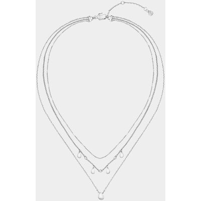 Boss Collar Selena con 3 cadenas de acero. Plateado Boss Collar Selena con 3 cadenas de acero. Plateado