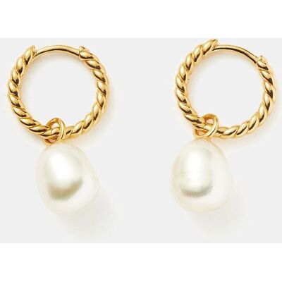 Missoma Pendientes de aro pequeños de Vermeil gallonados. Blanco Missoma Pendientes de aro pequeños de Vermeil gallonados. Blanco