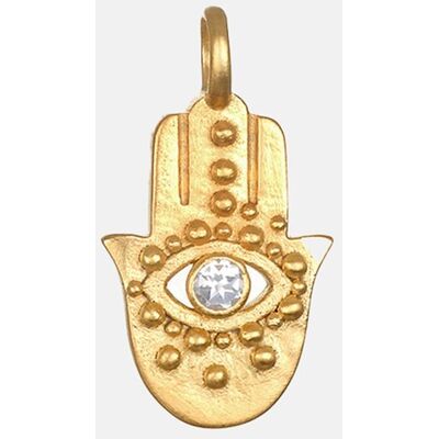 Satya Jewelry Charm Ojo con topacio. Blanco Satya Jewelry Charm Ojo con topacio. Blanco