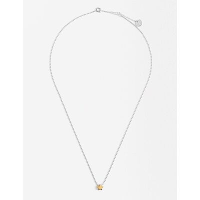 Parfois Collar de plata de ley fino con abalorio de estrellas en varios colores. Multicolor Parfois Collar de plata de ley fino con abalorio de estrellas en varios colores. Multicolor
