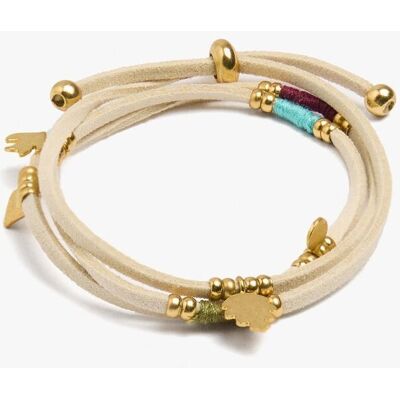 Parfois Pulsera de cordón con charms decorativos. Multicolor Parfois Pulsera de cordón con charms decorativos. Multicolor