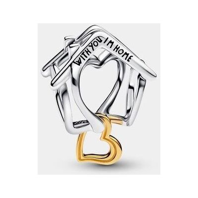 PANDORA Charm Hogar y Corazón. Plateado PANDORA Charm Hogar y Corazón. Plateado