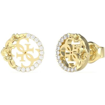 Guess Pendientes 4 love de acero dorado. Oro Guess Pendientes 4 love de acero dorado. Oro