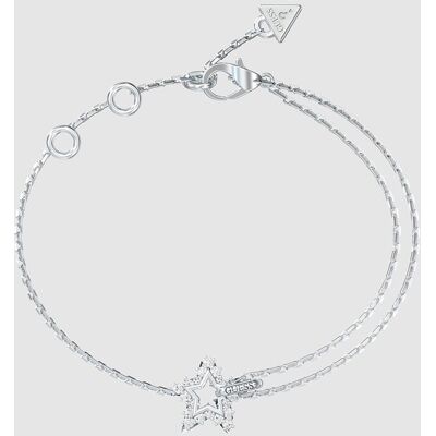 Guess Pulsera de cadena iconique de acero plateada. Plata Guess Pulsera de cadena iconique de acero plateada. Plata