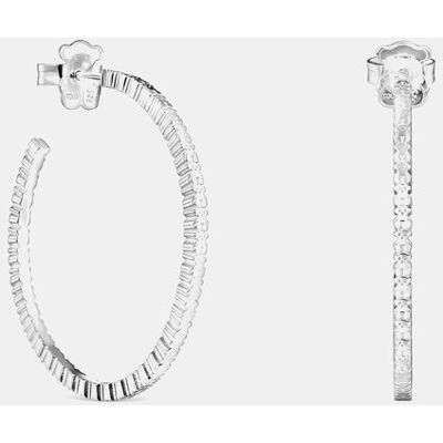 Tous Pendientes de aro straight disco de plata. Plateado Tous Pendientes de aro straight disco de plata. Plateado