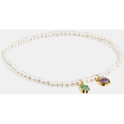 Tous Pulsera glory de perlas bañada en oro 18 kt sobre plata con piedras. Multicolor Tous Pulsera glory de perlas bañada en oro 18 kt sobre plata con piedras. Multicolor