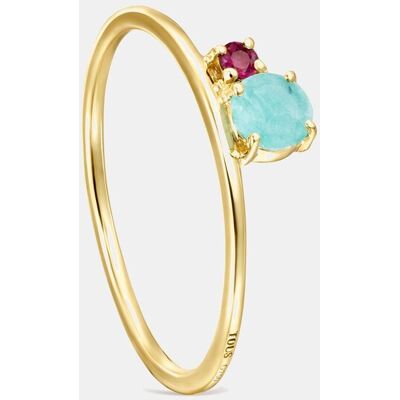 Tous Anillo mini ivette de oro amarillo con gemas. (12) Multicolor Tous Anillo mini ivette de oro amarillo con gemas. (12) Multicolor