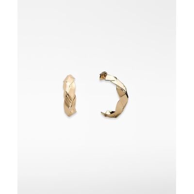 Adolfo Dominguez Pendientes de aros metálicos trenzados. Dorado Adolfo Dominguez Pendientes de aros metálicos trenzados. Dorado