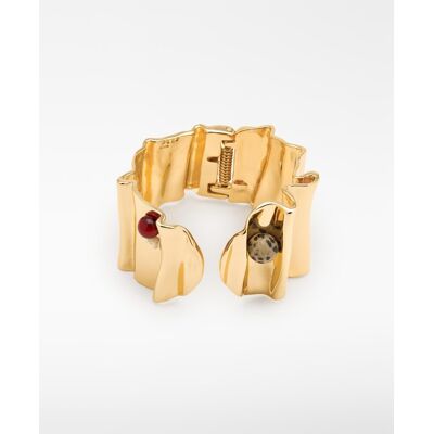 Adolfo Dominguez Pulsera con perlas y cerámica. Dorado Adolfo Dominguez Pulsera con perlas y cerámica. Dorado